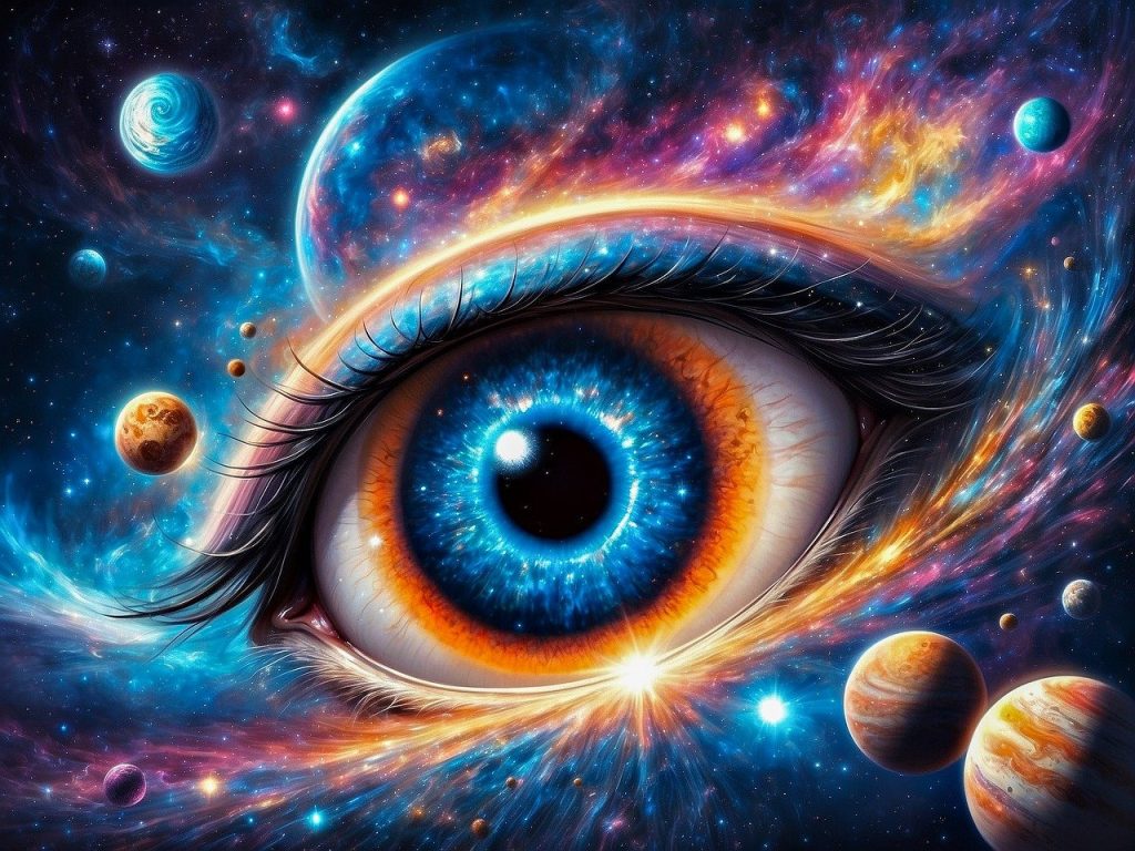 hypnose quantique, œil dans l'espace