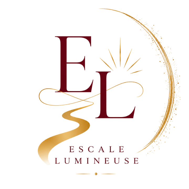 Logo avec E L doré et bordeau