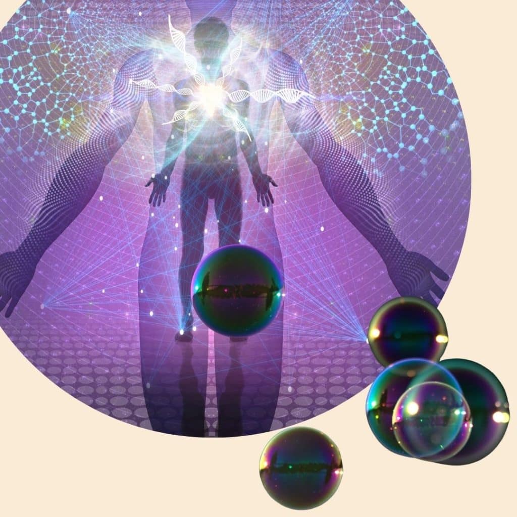 corps énergie violette : Soin en hypnose bioénergétique quantique