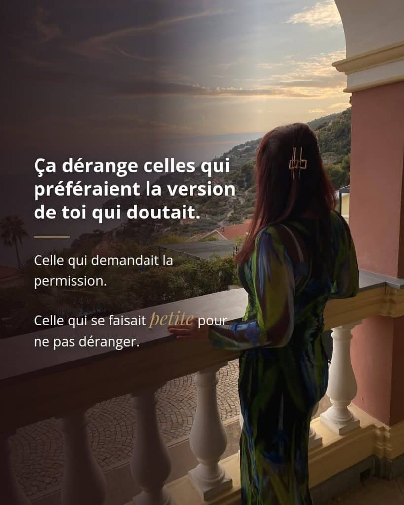 Sabrina de dos, face à la côte : « Ça dérange celles qui préféraient la version de toi qui doutait. Celle qui demandait la permission. Celle qui se faisait petite pour ne pas déranger. »